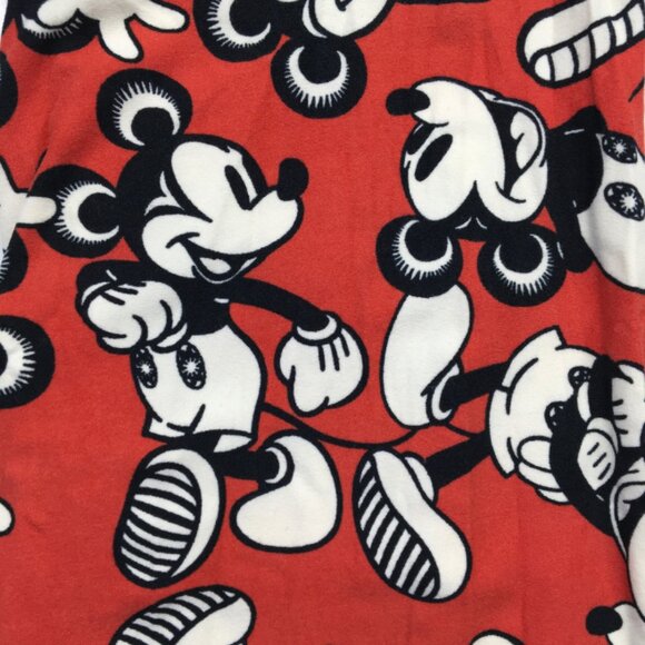 Mickey’s Retro Roll-Call Leggings | Bold Orange Throwback Print | LuLaRoe (OS) - Picture 1 of 2